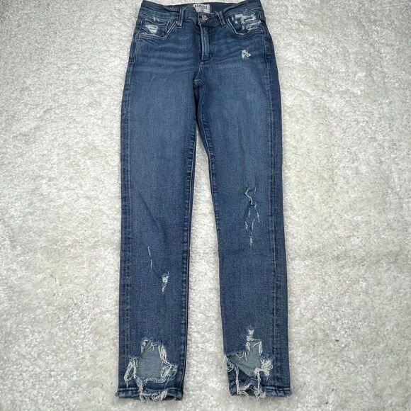 Agolde Sophie High Rise Skinny Distress Crop Jean - Picture 3 of 16